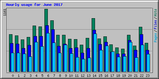 Hourly usage for June 2017