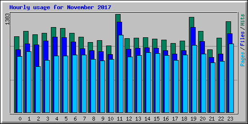 Hourly usage for November 2017