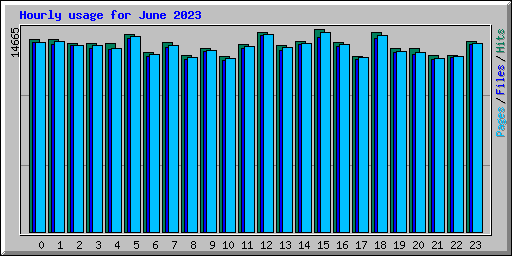 Hourly usage for June 2023