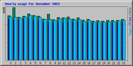 Hourly usage for December 2023